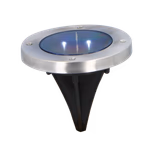 GRUNDIG Kerti lámpa SOLAR INOX leszúrható lapos 12cm 2 SMDLED 1000mAh akku  thumbnail 2