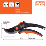BLACK+DECKER Metszőolló, mellévágó 20,3cm edzett acél pengével thumbnail 5
