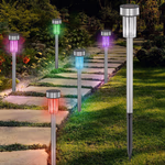 Kerti lámpa SOLAR INOX leszúrható 4,8x36,5cm RGB LED 40mAh gombakku 10db thumbnail 3