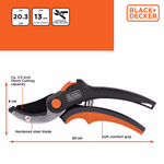 BLACK+DECKER Metszőolló, rávágó 20,3 cm edzett acél pengével thumbnail 4