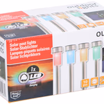 Kerti lámpa SOLAR INOX leszúrható 4,8x36,5cm RGB LED 40mAh gombakku 10db thumbnail 2