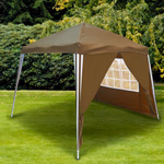 LIFETIME GARDEN Party sátor összecsukható 2 oldalfallal, 3x3x2,45m 140Gr/m2 bézs/fehér színben  thumbnail 1