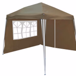 LIFETIME GARDEN Party sátor összecsukható 2 oldalfallal, 3x3x2,45m 140Gr/m2 bézs/fehér színben  thumbnail 4