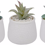ARTICASA Művirág vázában 3 féle 8,5x8,5x7,3cm - 