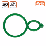 BLACK+DECKER Növénykötöző gyűrű 50db 2.8x0.1x4cm, zöld thumbnail 2