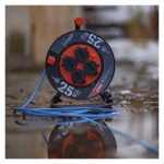 EMOS Időjárásálló kábeldob 25 m / 4 aljzat / kék / szilikon / 230 V / 1,5 mm2 / IP44 thumbnail 4