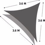 LIFETIME GARDEN Napvitorla 3x3,6m 3 színben thumbnail 6