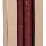 ARTICASA Rusztikus gyertya papírdobozos 4db 25cm vörös -  thumbnail 1