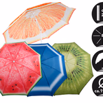 Napernyő 2m 4 féle gyümölcs nyomattal, 2,05m magas 8 pálcás thumbnail 1