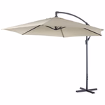 LIFETIME GARDEN Acél vázas függő napernyő, hajtókaros, időjárás álló, 300cm átmérő, pezsgő szín thumbnail 2