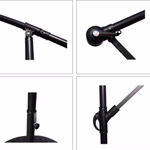 LIFETIME GARDEN Acél vázas függő napernyő, hajtókaros, időjárás álló, 300cm átmérő, barna szín thumbnail 5