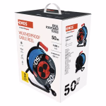 EMOS Időjárásálló kábeldob 50 m / 4 aljzat / kék / szilikon / 230 V / 1,5 mm2 / IP44 thumbnail 2