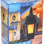 GRUNDIG Kerti SOLAR lámpa fali KANDELLÁBER 20x10x27,5cm 600mAh 1xAA 30SMD LED meleg fehér  thumbnail 1