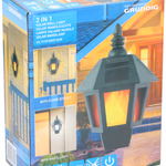 GRUNDIG Kerti SOLAR lámpa fali KANDELLÁBER 20x10x27,5cm 600mAh 1xAA 30SMD LED meleg fehér  thumbnail 2