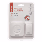 EMOS Vezeték nélküli csengő, ELEM NÉLKÜLI jelzőgombbal, konnektoros, fehér thumbnail 5