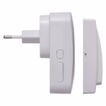 EMOS Vezeték nélküli csengő, ELEM NÉLKÜLI jelzőgombbal, konnektoros, fehér thumbnail 3