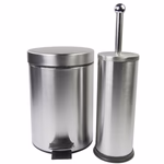 Szemetes 3 liter króm, pedálos, + wc kefe thumbnail 2