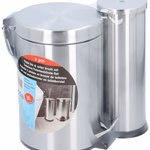 Szemetes 3 liter króm, pedálos, + wc kefe thumbnail 1