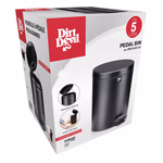 DIRT DEVIL Pedálos szemetes, 5 L, porszórt bevonat, Ø20,5×28 cm, 5 L, 810 g, 0,28 mm vastagság