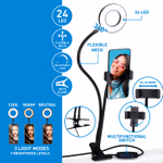 GRUNDIG Selfie stúdió 3 féle színhőmérséklet, flexibilis, 24 LED, rögzítő csipesz  thumbnail 10