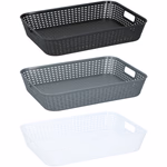 Tároló kosár 35x25x6,5cm 160gr, 3 színben műanyag thumbnail 2