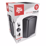 DIRT DEVIL Pedálos szemetes, 12 L, soft close, 27,2×25,5×40,2 cm, 12 L, 2 db, 1829 g, porszórt bevonat