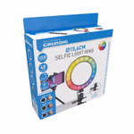 GRUNDIG LED körlámpa csíptetős ⌀16cm 48LED 5VDC 1A Fekete színváltós  thumbnail 1