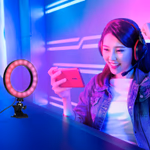 GRUNDIG LED körlámpa csíptetős ⌀16cm 48LED 5VDC 1A Fekete színváltós  thumbnail 3