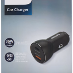 PHILIPS Autós USB töltő USB-A, USB-C, 36W