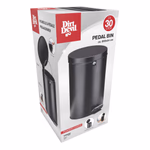 DIRT DEVIL Pedálos szemetes, 30 L, porszórt bevonat, Ø29×64 cm, 2,95 kg