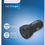 PHILIPS Autós USB töltő DLP2521/03 36W USB-A, USB-C  thumbnail 1