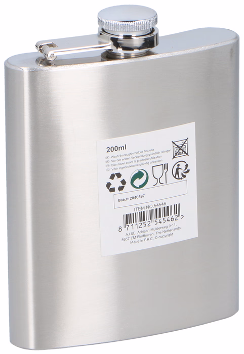 Acél laposüveg 200ml, klasszikus - Image 1 of 2