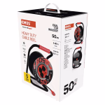 EMOS kültéri fém kábeldob IP44, 4 aljzat 50m 1,5 mm², gumi-neoprén, 230V, fekete thumbnail 5