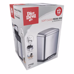 DIRT DEVIL Szemetes pedálos 12L 2db-os szett lecsapódásgátlós 27,2x25,5x40,2cm thumbnail 1