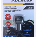 DUNLOP Autós USB töltő USB-A 5V/3.1A + TypeC 18W, 12/24V  thumbnail 1