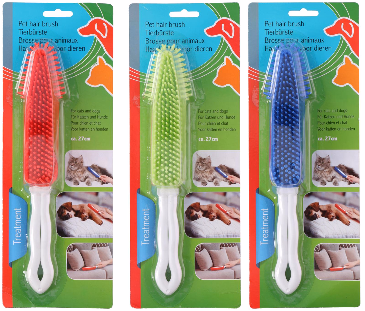 PET TREATMENT Színes kisálat kefe 27cm, 3 verzióban
- Image 1 of 2