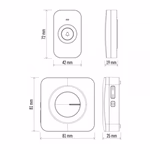 EMOS Vezeték nélküli csengő, két főegységgel, 3xAAA, fekete thumbnail 4