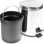 Szemetes 12 liter króm, pedálos, D25x39cm thumbnail 4