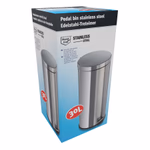 Szemetes 30 liter króm, pedálos, D29x64,5cm thumbnail 1