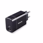PHILIPS Hálózati töltő adapter Type-C / USB-A, fekete thumbnail 2