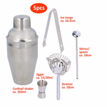 ALPINA Koktél készítő szett 5 részes acél  thumbnail 3