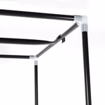 ALPINA Gardrobe szekrény, csőváz+textil 75x50x160cm kék  thumbnail 3