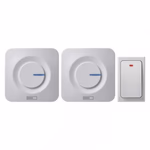 EMOS Vezeték nélküli csengő, két főegységgel, ELEM NÉLKÜLI jelzőgombbal, konnektoros, fekete thumbnail 2