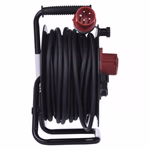 EMOS kültéri kábeldob IP44 3 aljzat 25m 1,5 mm², Gumi, 230V, fekete thumbnail 2