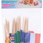 CUISINE ELEGANCE Koktél pálcika ZÁSZLÓ 50db 6,5cm 6 féle thumbnail 1