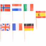 CUISINE ELEGANCE Koktél pálcika ZÁSZLÓ 50db 6,5cm 6 féle thumbnail 2