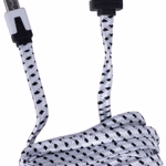 GRUNDIG Kábel USB - Micro USB 2mtr fehér/fekete stripe nylon thumbnail 3