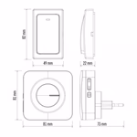 EMOS Vezeték nélküli csengő, két főegységgel, ELEM NÉLKÜLI jelzőgombbal, konnektoros, fekete thumbnail 7