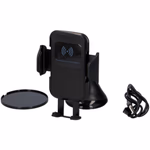 ALL RIDE telefontartó - Vezeték nélküli töltés - Univerzális - 5W - 5V/1A - Fekete thumbnail 2