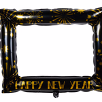 PARTY CASA Lufi fólia képkeret forma "Happy New Year" 80x98x10cm 
